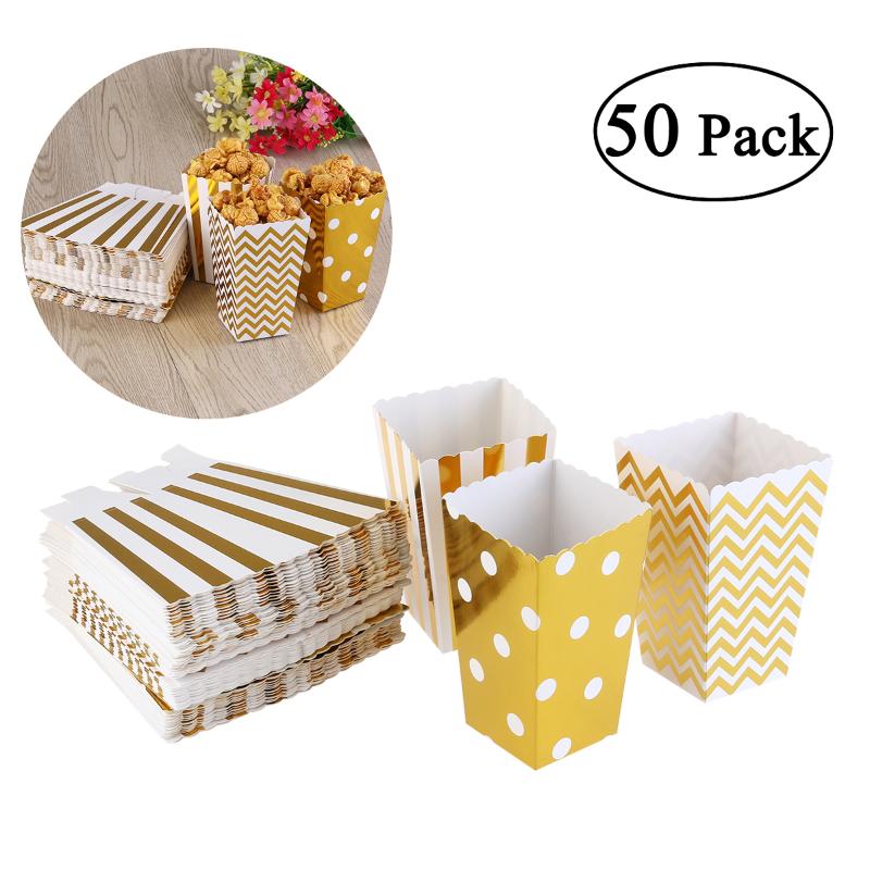 50pcs/24pcs Mini Foil Gold Silver Candy Popcorn Boxes Snack Containers Kids Party Treat Bags Wedding Movie Decoration Supplies
50pcs/24pcs Mini Foil Gold Silver Candy Popcorn Boxes Snack Containers Kids Party Treat Bags Wedding Movie Decoration Supplies
