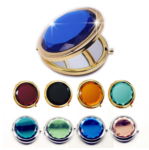 Crystal Makeup Mirror Portable Round Folded Compact Mirrors Gold Silver Pocket Mirror Making Up for Personalized Gift
Crystal Makeup Mirror Portable Round Folded Compact Mirrors Gold Silver Pocket Mirror Making Up for Personalized Gift
