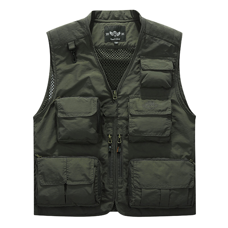 Men's Vests Breathable Vest Men Summer Sleeveless Jacket Multi-pockets Pographer Casual Waistcoat Chalecos Para Hombre, Blue
Men's Vests Breathable Vest Men Summer Sleeveless Jacket Multi-pockets Pographer Casual Waistcoat Chalecos Para Hombre, Blue
