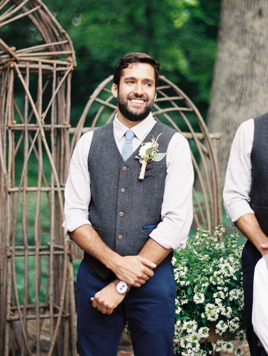 Gray Wool Tweed Groom Vests Formal Groom's Wear Suit Vest Men's British Style Wedding Tuxedo Waistcoat Plus Size