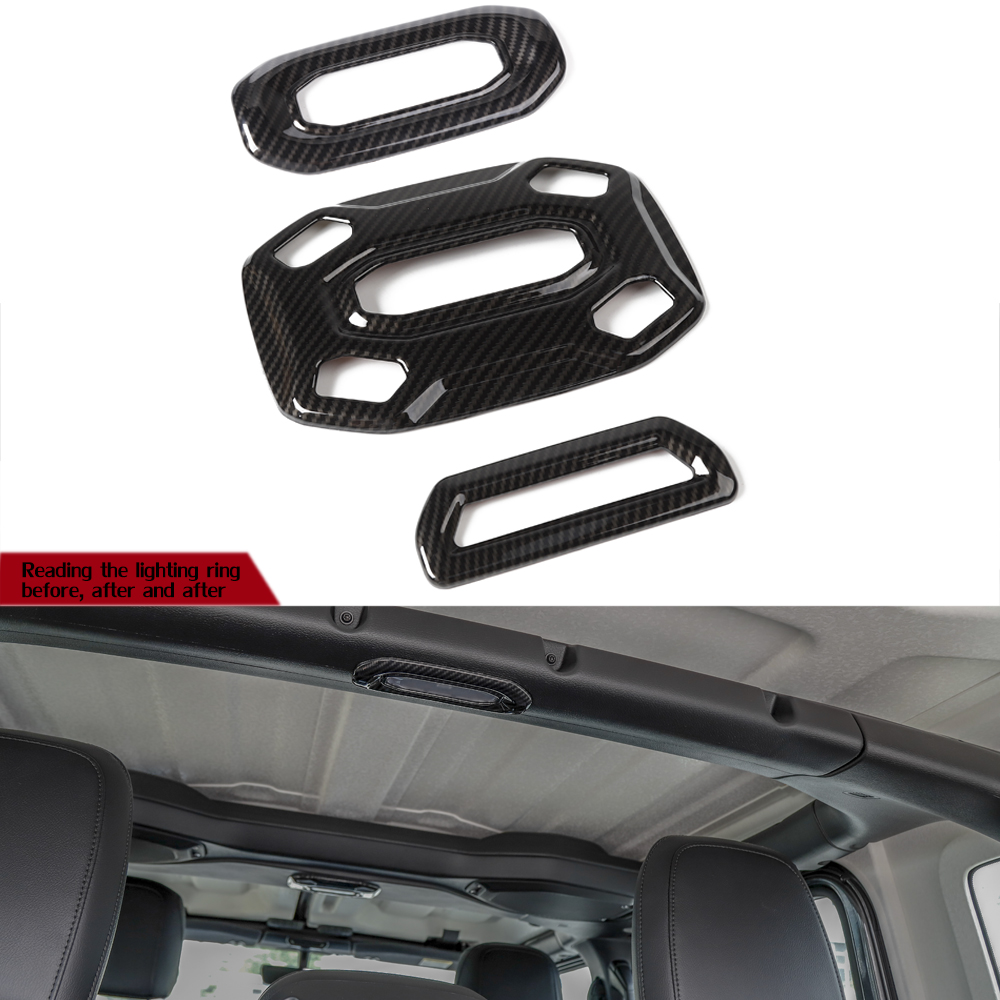 Carbon Fiber ABS Interior Kit Accessories Decoration Cover Trim For Jeep Wrangler JL 18+ 23pc Interior Accessories