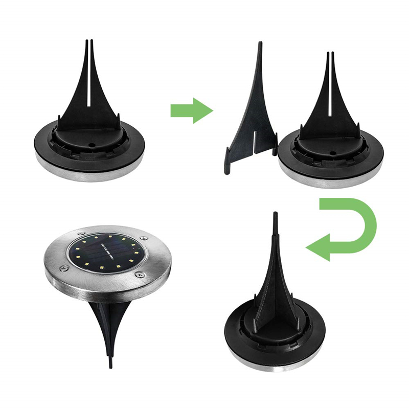 Solar Ground Lights 12 LED Solar Buried Light IP65 Underground Lamps for Outdoor Path Way Garden Decking Lawn