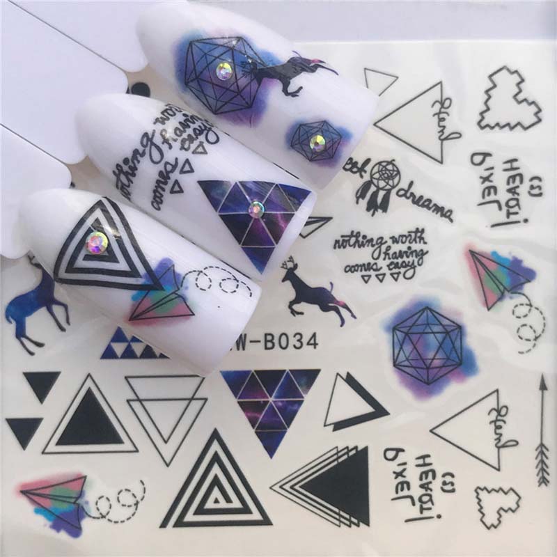 Self-adhesive Halloween Nail Stickers Cool Skull Nail Sticker Decals for Nails Art Decorations Finger Beauty Wraps