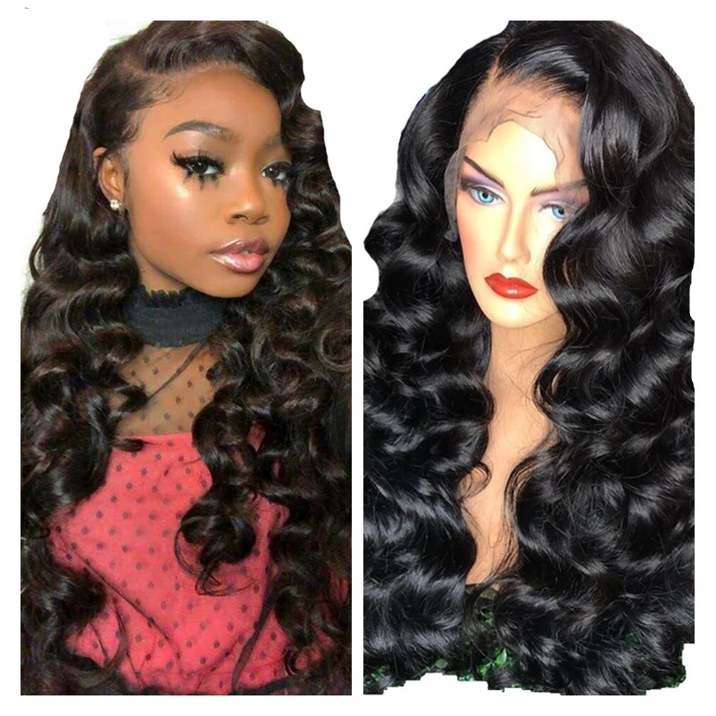 Loose Wave HD Lace Front Wigs Human Hair Pre PluckedTransparent Frontal for Black Women Brazilian Virgin Natural Hairline 150% Density