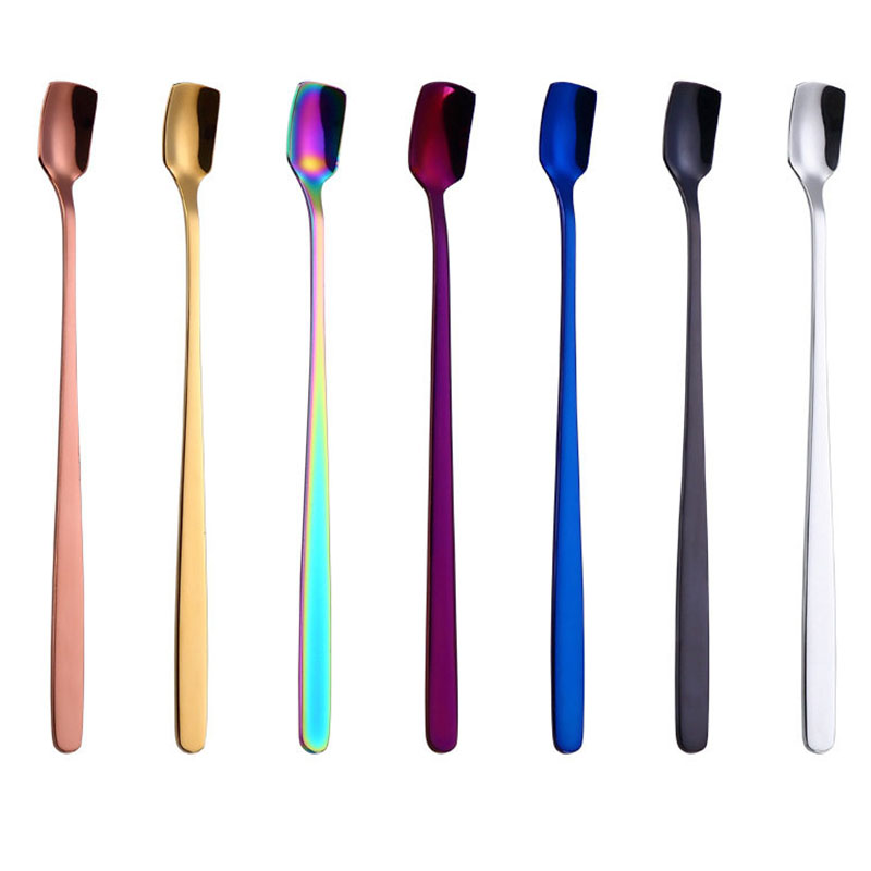 Stainless Steel Square Head Ice Spoons Home Kitchen Supplies Long Handle Coffee Dessert Gold Cocktail Stirring Scoops dropship
Stainless Steel Square Head Ice Spoons Home Kitchen Supplies Long Handle Coffee Dessert Gold Cocktail Stirring Scoops dropship