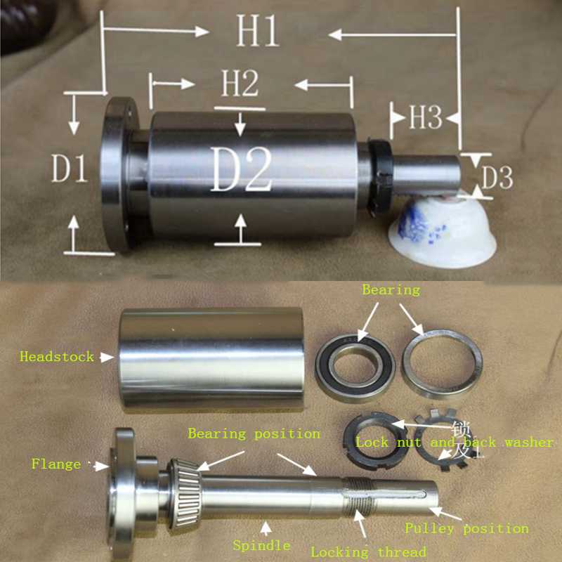 80/100/ small lathe spindle, high-strength screw connection, woodworking lathe, headstock assembly, with flange
80/100/ small lathe spindle, high-strength screw connection, woodworking lathe, headstock assembly, with flange