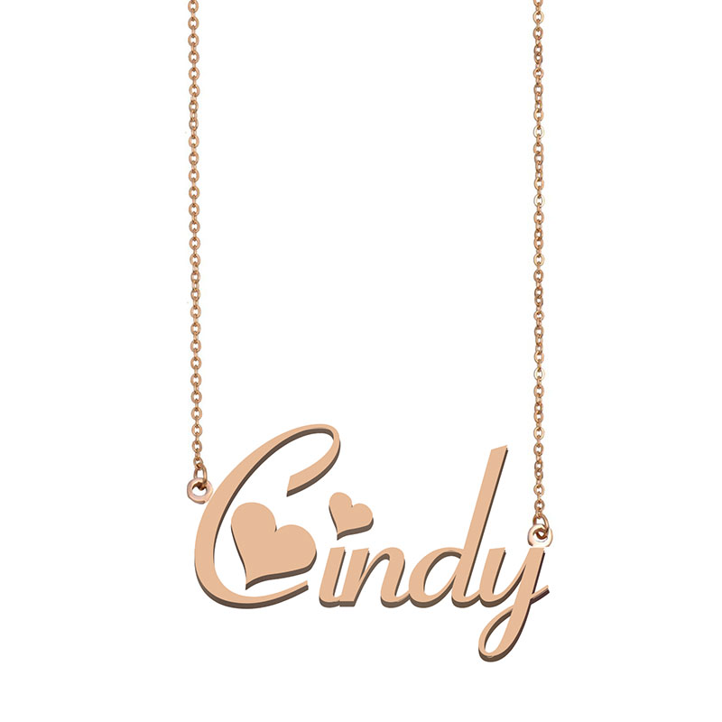 Cindy Name Necklace Pendant for Women Girls Birthday Gift Custom Nameplate Kids Best Friends Jewelry 18k Gold Plated Stainless Steel, Silver
Cindy Name Necklace Pendant for Women Girls Birthday Gift Custom Nameplate Kids Best Friends Jewelry 18k Gold Plated Stainless Steel, Silver
