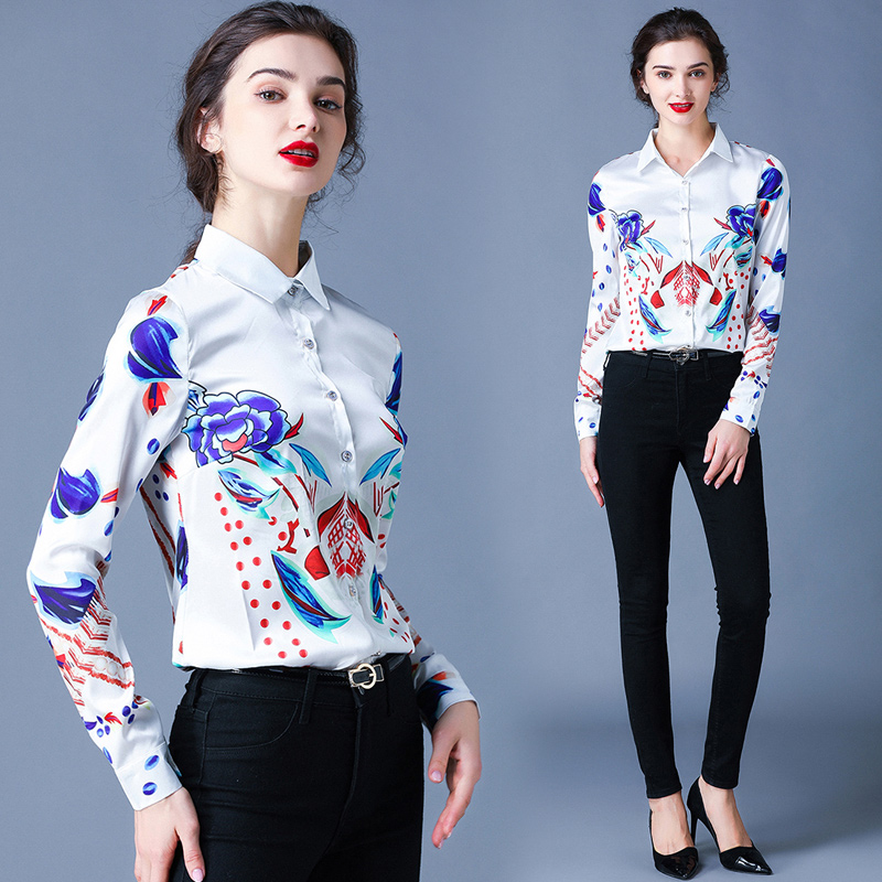 Luxury Fashion Floral Print Women Shirts Spring Fall Runway New Ladies Casual Office Long Sleeve Slim Blouses Tops Lapel Neck Button Front, Black
Luxury Fashion Floral Print Women Shirts Spring Fall Runway New Ladies Casual Office Long Sleeve Slim Blouses Tops Lapel Neck Button Front, Black