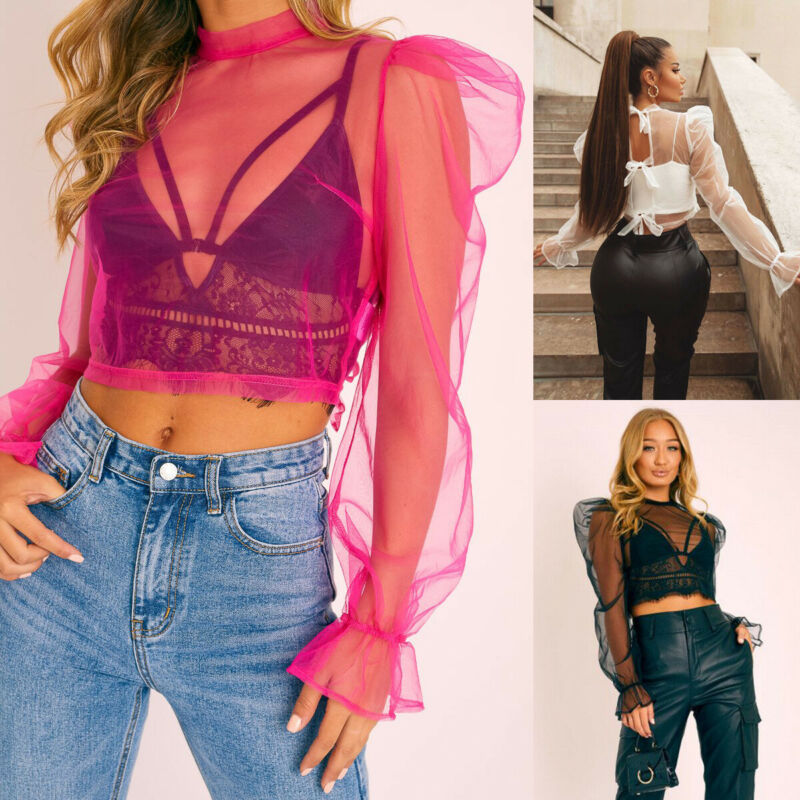 Fashion Women Sexy Sheer Summer See Through Top Mesh Long Sleeve Shirt Blouse Shirt Pure Color Chiffon Elegant Cover Up Clothes, Black
Fashion Women Sexy Sheer Summer See Through Top Mesh Long Sleeve Shirt Blouse Shirt Pure Color Chiffon Elegant Cover Up Clothes, Black