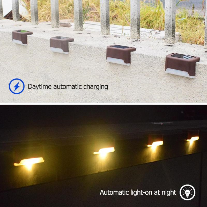 LED Solar Path Stair Outdoor Light Landscape Lamp Energy-efficient Driveway Fence Lights for Stair Courtyard Droshipping