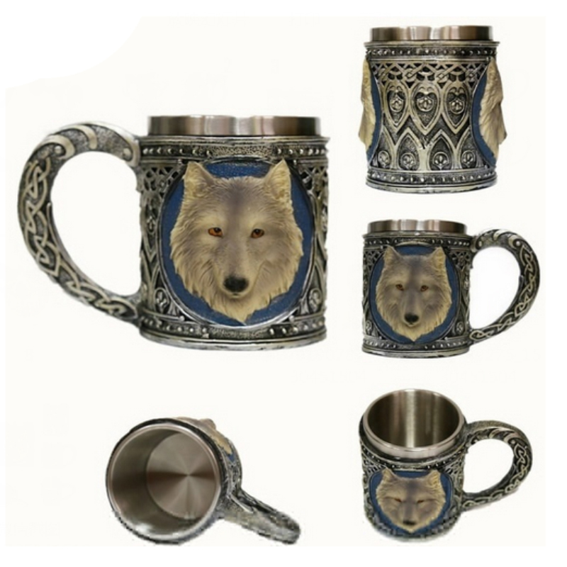 Creative 3D Horror Skull Hand Wolf Head Goblet Unicorn Stainless Steel Resin Beer Mug Coffee Cup Halloween Party Decoration
Creative 3D Horror Skull Hand Wolf Head Goblet Unicorn Stainless Steel Resin Beer Mug Coffee Cup Halloween Party Decoration
