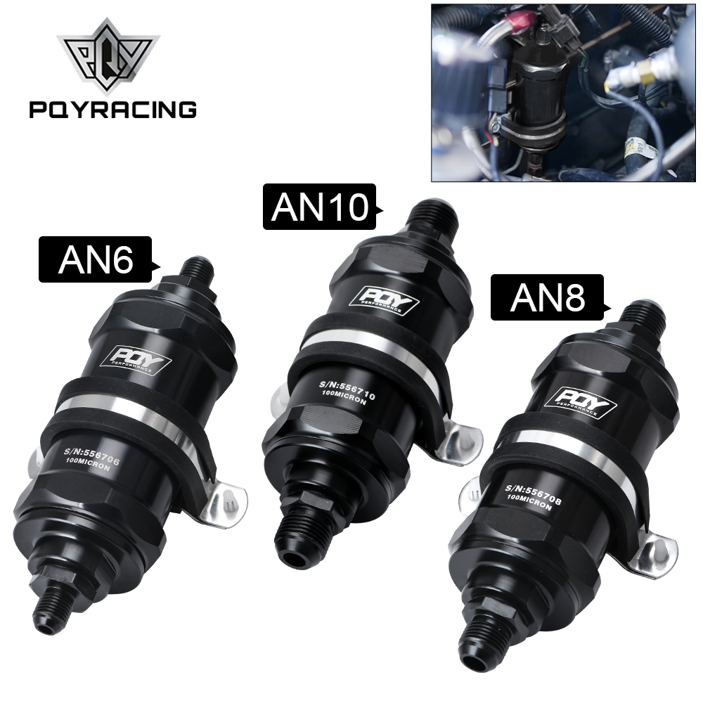 PQY BLACK AN6 / AN8 / AN10 Inline Fuel Filter E85 Ethanol With 100 Micron Stainless steel element and PQY sticker
PQY BLACK AN6 / AN8 / AN10 Inline Fuel Filter E85 Ethanol With 100 Micron Stainless steel element and PQY sticker