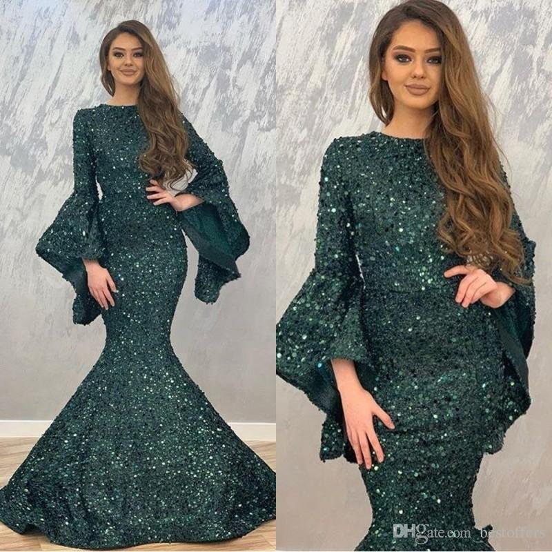 2020 Dark Green Mermaid Evening Dresses Sequin Long Sleeves Prom Gowns For Dubai Women Formal Wear Prom Gowns Vestido de fiesta Abendkleid, White
2020 Dark Green Mermaid Evening Dresses Sequin Long Sleeves Prom Gowns For Dubai Women Formal Wear Prom Gowns Vestido de fiesta Abendkleid, White