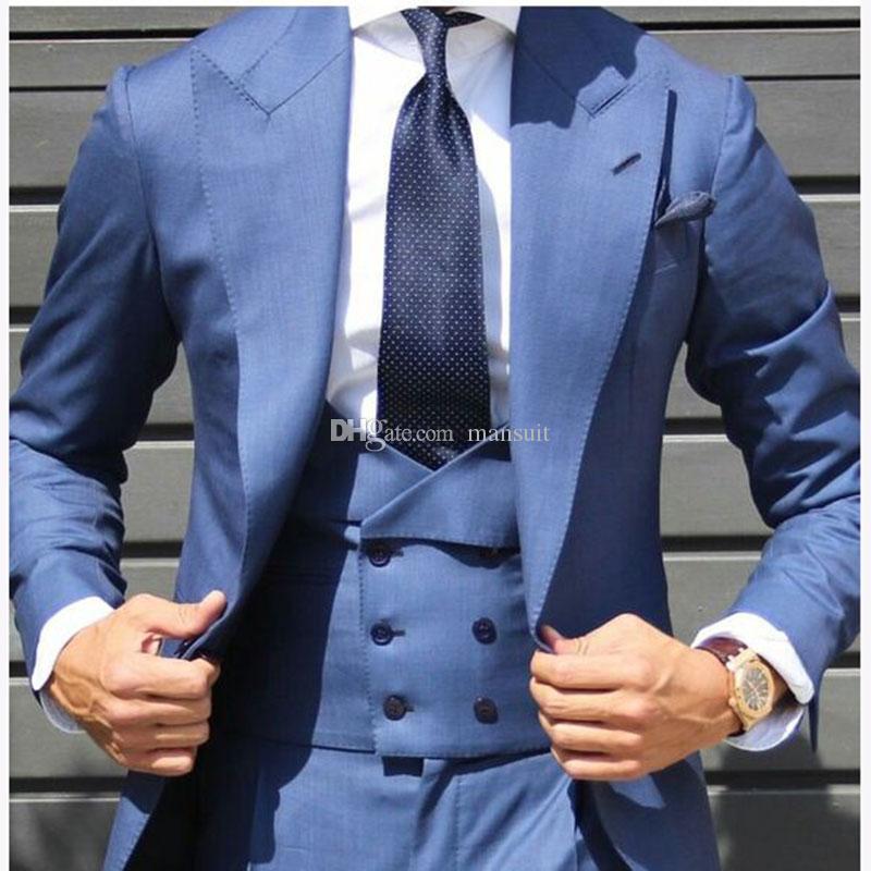 Handsome Groomsmen Peak Lapel Groom Tuxedos Light Blue Men Suits Wedding/Prom Best Man Blazer ( Jacket+ Pants+Vest+ Tie ) M945, Black;gray
Handsome Groomsmen Peak Lapel Groom Tuxedos Light Blue Men Suits Wedding/Prom Best Man Blazer ( Jacket+ Pants+Vest+ Tie ) M945, Black;gray
