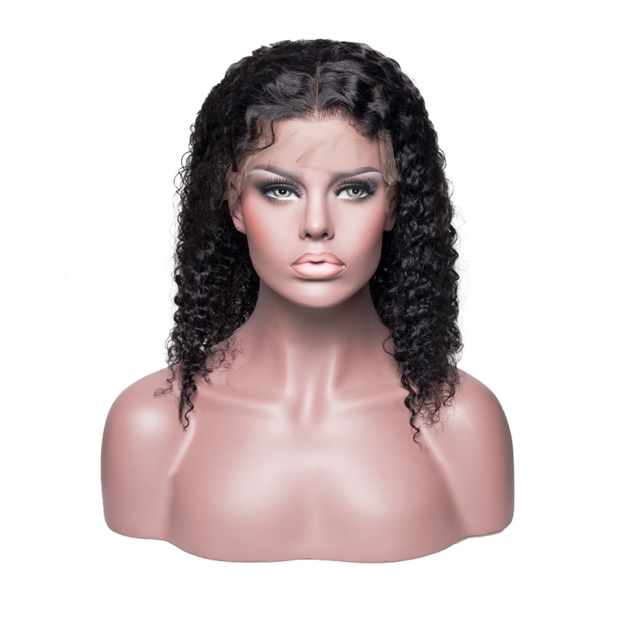 Curly bob deep curly lace front wigs for black women shortwater wave brazilian hair wigs 130% density glueless wigs diva1