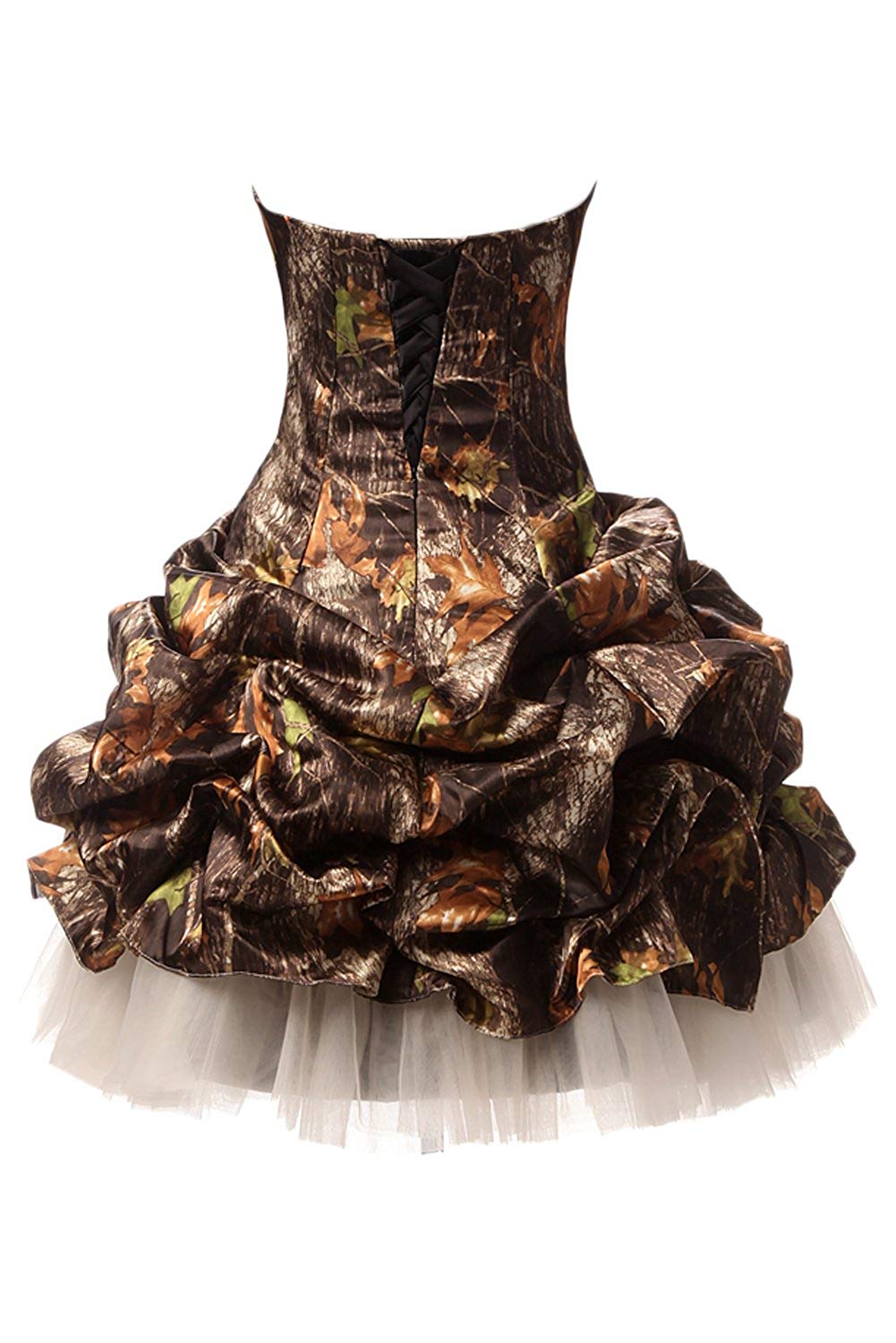 2019 New Satin Camo Short Homecoming Dresses Beaded Mini Prom Party Gowns 100% Real Photo QC1342