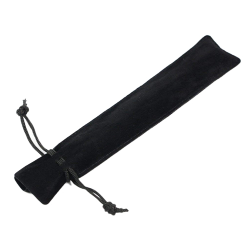 50 Pcs Black Velvet Pen Pouch Sleeve Holder Single Pen Bag Case Pencil Bag5167008