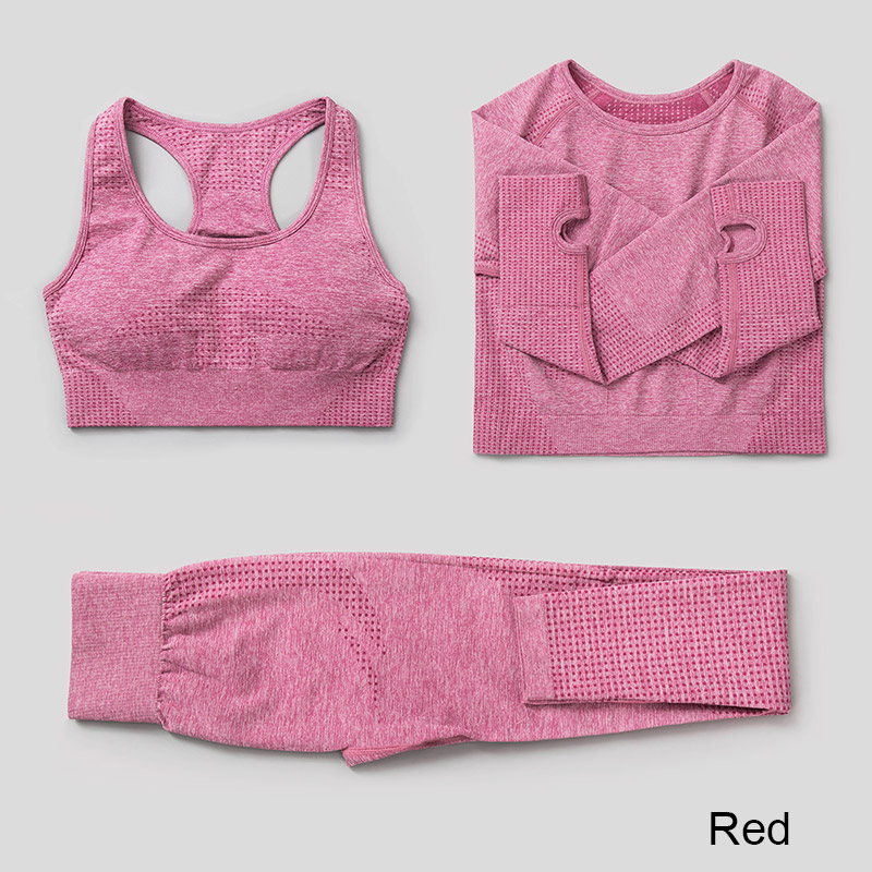 Seamless 3Pcs Yoga Set Gym Fitness Clothing Women Yoga Suit Sportswear Female Workout Leggings Top Sport Clothes Training Tight, Bra pants black
Seamless 3Pcs Yoga Set Gym Fitness Clothing Women Yoga Suit Sportswear Female Workout Leggings Top Sport Clothes Training Tight, Bra pants black