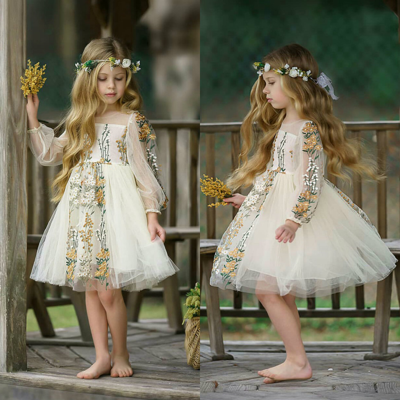 Lovely Flower Girls Dresses Jewel Long Sleeves Lace Appliques Kids Formal Wear Knee Length Long Birthday Toddler Girls Pageant Gowns, Fuchsia
Lovely Flower Girls Dresses Jewel Long Sleeves Lace Appliques Kids Formal Wear Knee Length Long Birthday Toddler Girls Pageant Gowns, Fuchsia