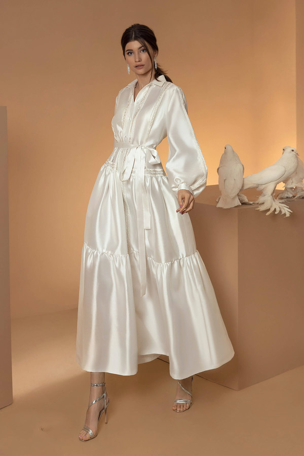 Long Sleeve 2020 Wedding Jackets Ankle Length Bridal Robes Bride Bridesmaid Sleepwear A Line Wedding Dress Cape Coat