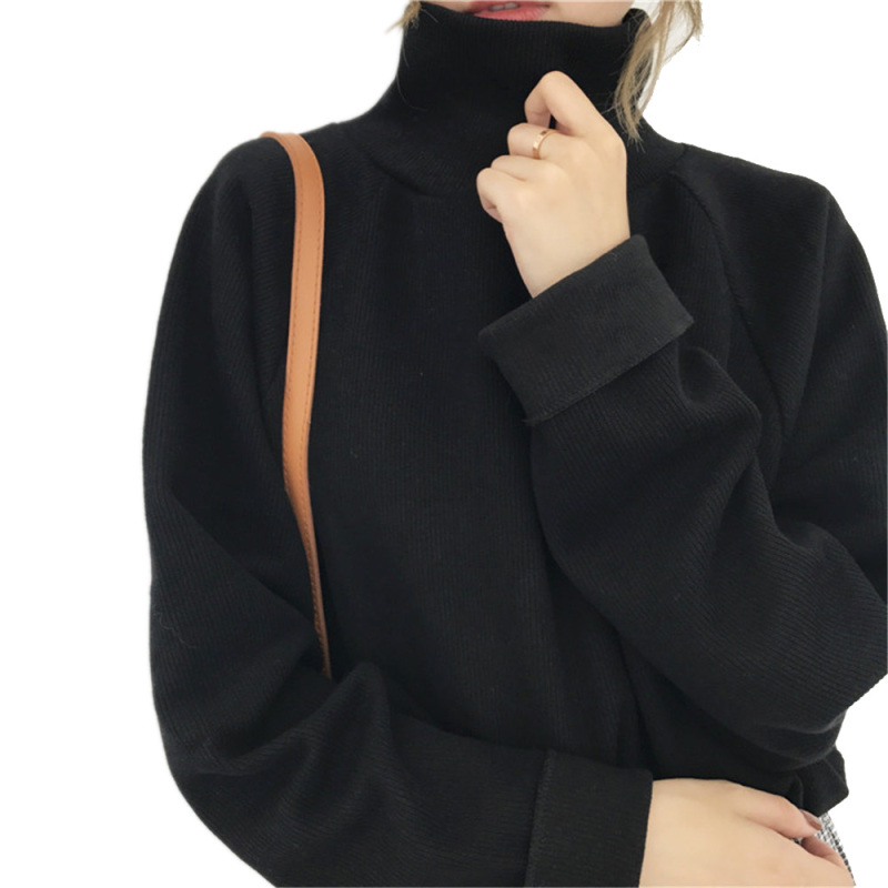 New bat sleeve high collar knit sweater autumn and winter bat sleeve pullover casual loose black women clothes white sweater
New bat sleeve high collar knit sweater autumn and winter bat sleeve pullover casual loose black women clothes white sweater