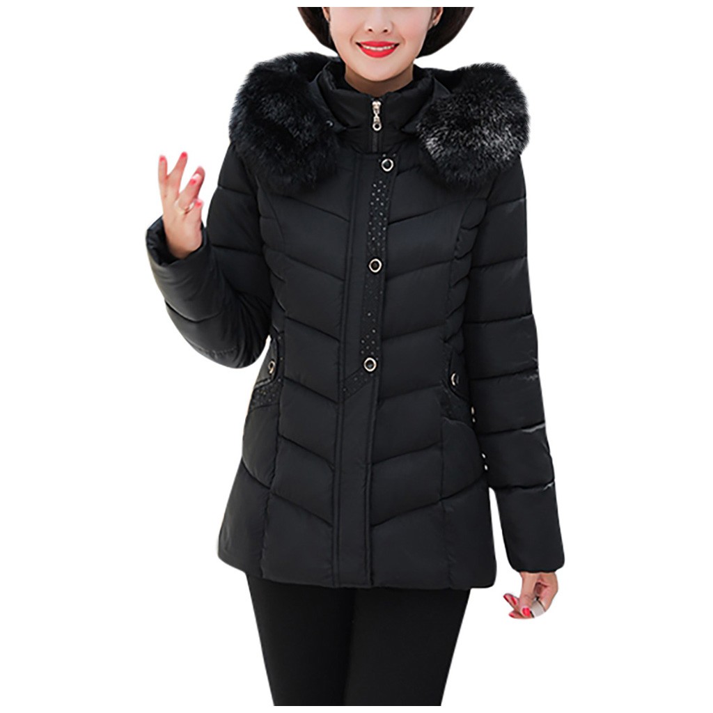 2019 Winter Jacket Women Big Fur Hooded Thick Down Parkas Female Long Coat Plus Size Winter Coat Women Slim Warm Outwear 5xl#J30