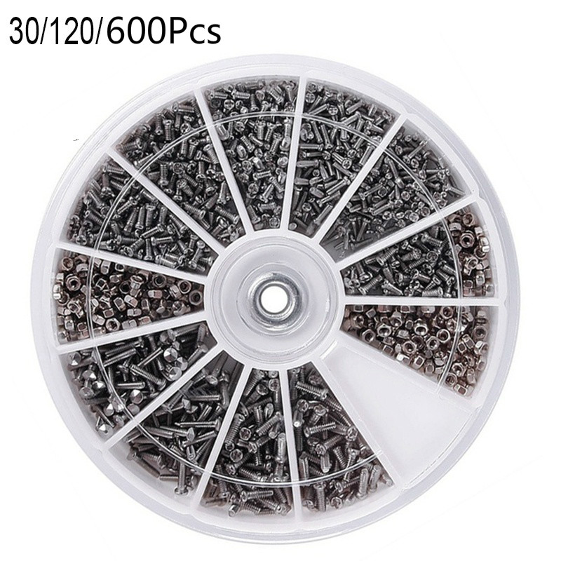 60/120/600pcs 12 Kind of Small Screws Nuts Electronics Assortment Kit Watch Glasses Precision Repair Screw Tool Set Hand Tools
60/120/600pcs 12 Kind of Small Screws Nuts Electronics Assortment Kit Watch Glasses Precision Repair Screw Tool Set Hand Tools