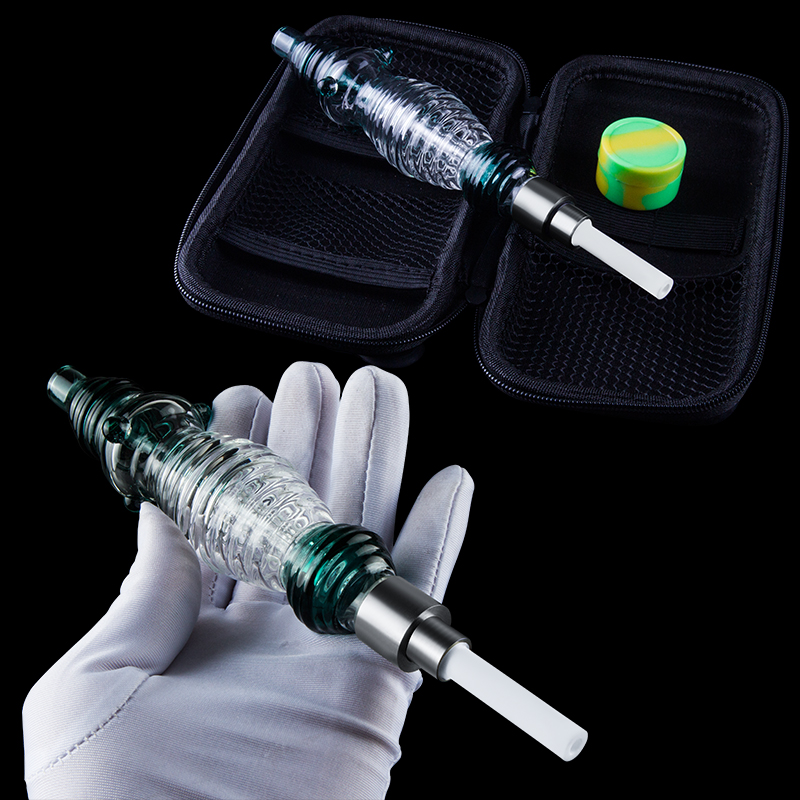 Mini Glass Water Bong Kit Glass hand Pipe with 510 Thread Titanium Tip Quartz Banger Nail Oil Rig Glass Bubbler Water-cooled and Spillproof
Mini Glass Water Bong Kit Glass hand Pipe with 510 Thread Titanium Tip Quartz Banger Nail Oil Rig Glass Bubbler Water-cooled and Spillproof