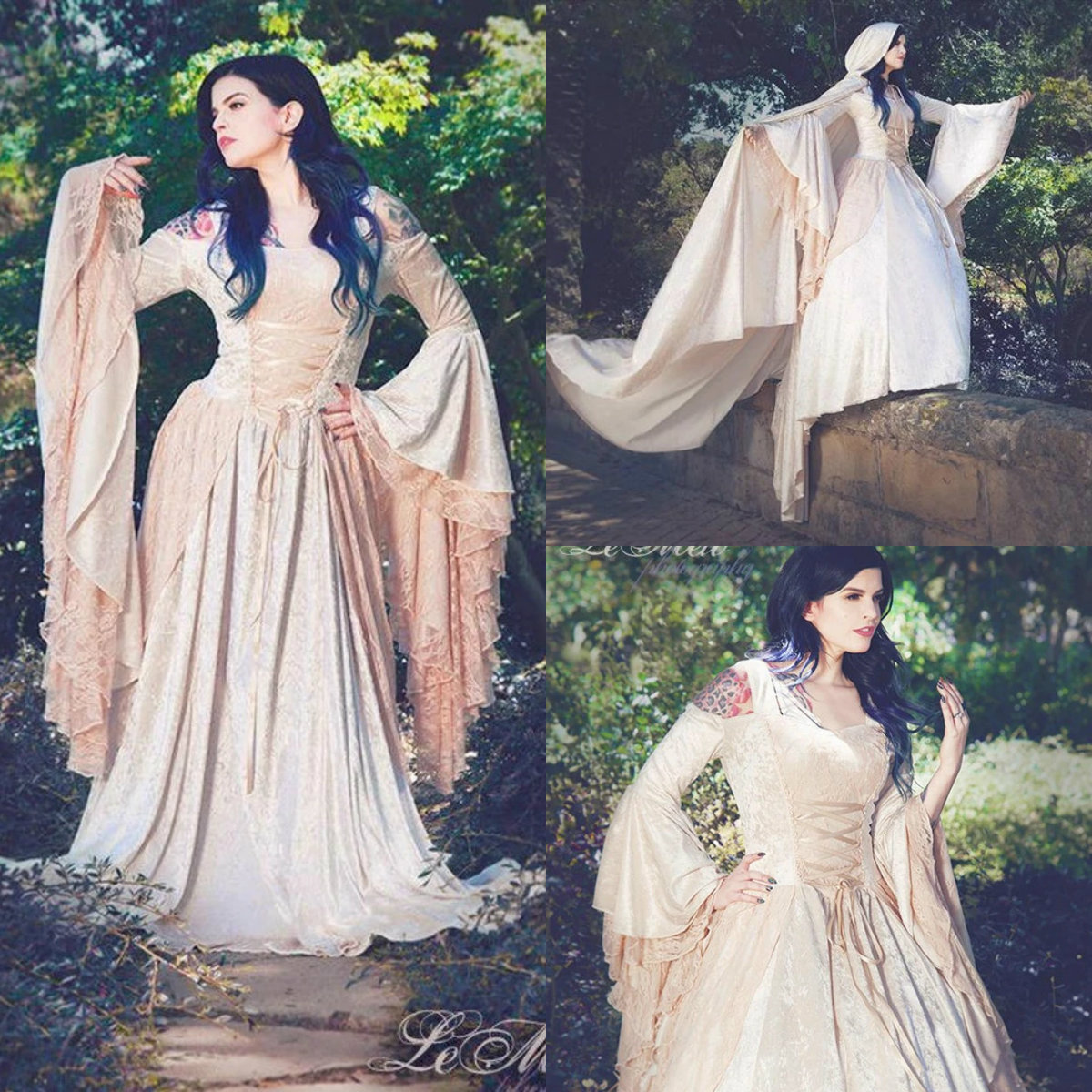 Gothic Wedding Dresses O-Neck Long Sleeves Lace Appliques Chiffon Bridal Gowns 2020 Lace-up Back Sweep Train A-Line Wedding Dress, White
Gothic Wedding Dresses O-Neck Long Sleeves Lace Appliques Chiffon Bridal Gowns 2020 Lace-up Back Sweep Train A-Line Wedding Dress, White