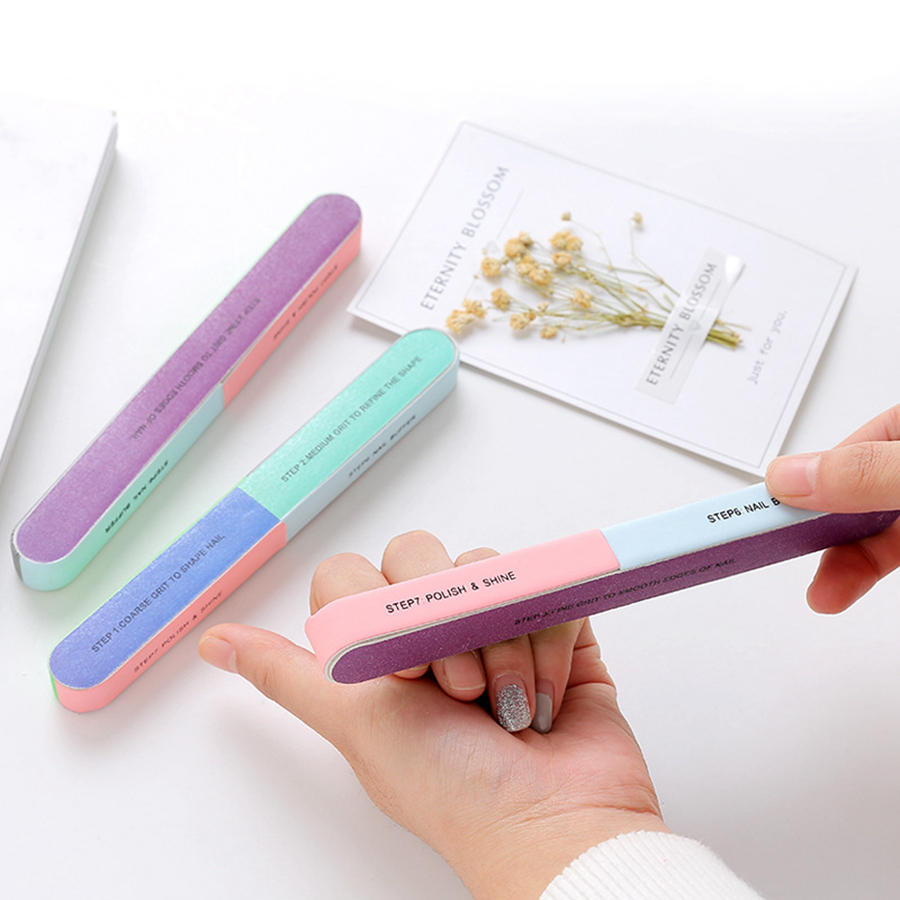 Six-Sided Polishing Nail File Professional Nail File Buffer Shiner Finger Toe Manicure Pedicure Polishing Sanding Nail Art RRA1721-image