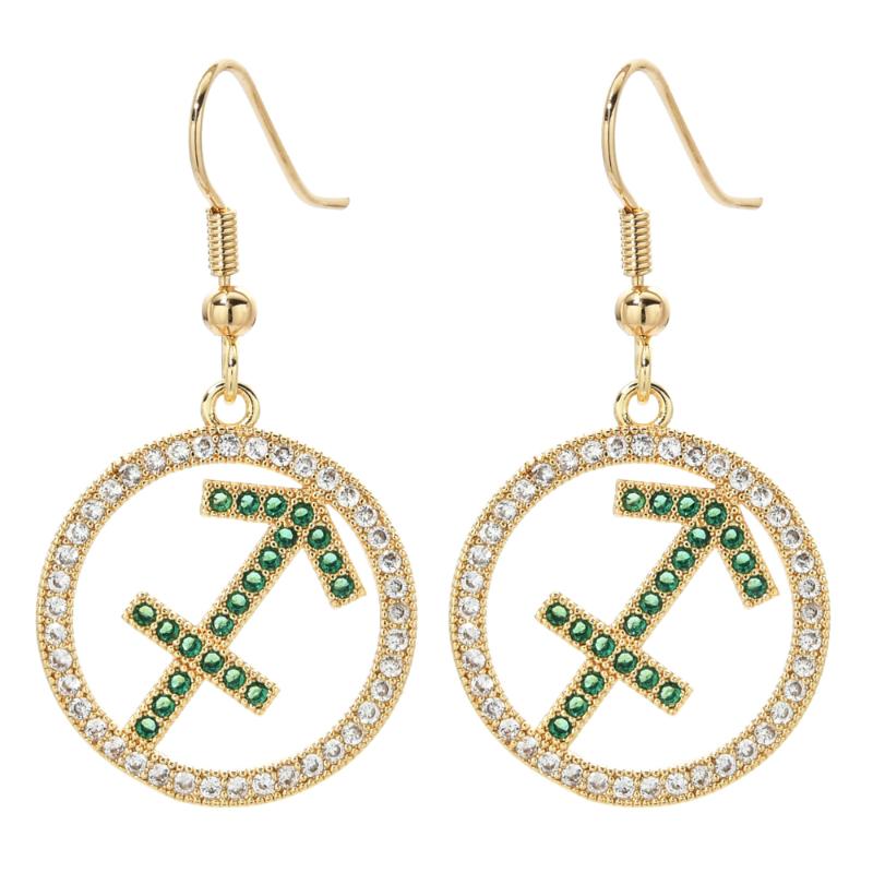 High quality fashion temperament zircon Sagittarius earrings for women / girls wedding party jewelry earrings ER-344
High quality fashion temperament zircon Sagittarius earrings for women / girls wedding party jewelry earrings ER-344