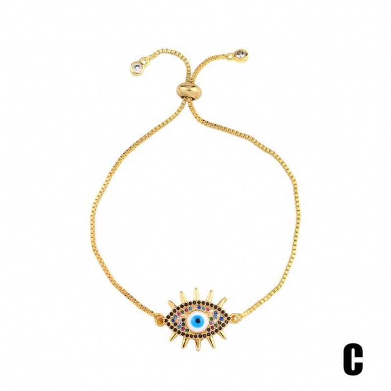 Sterg Sier & Gold Fill 2024 Top Zirconia Lucky Women's Bracelet