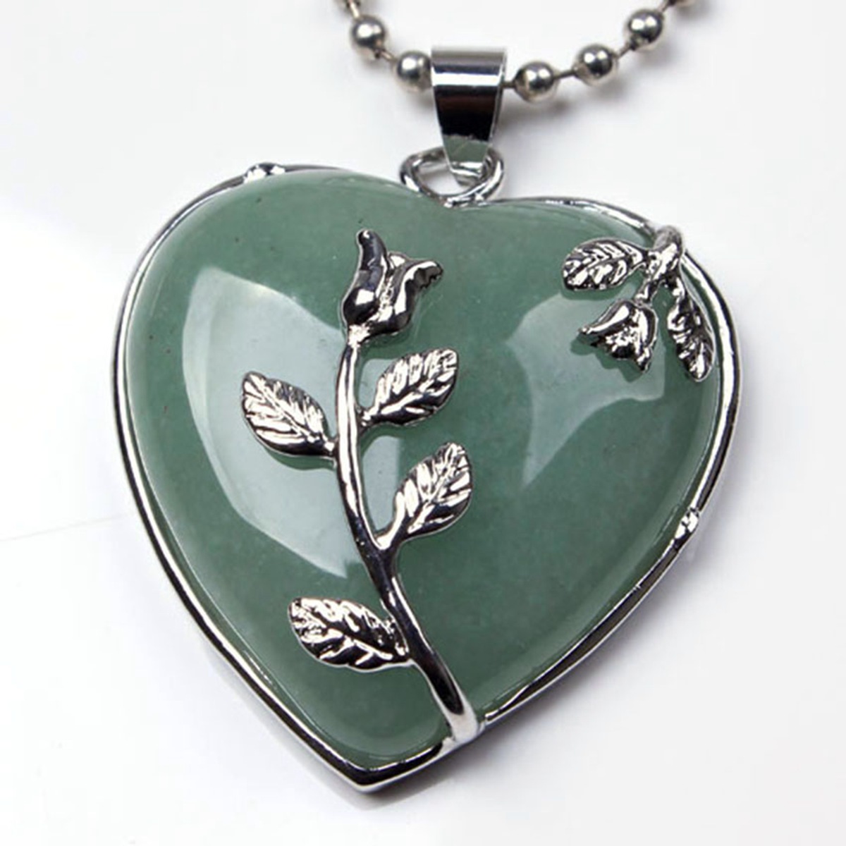 Heart-shaped pendant charm crystal natural stone necklace earrings jewelry making