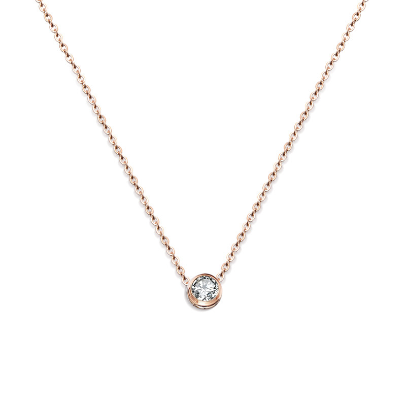 Fashion-diamond necklace gold plated clavicle Tang gold necklace