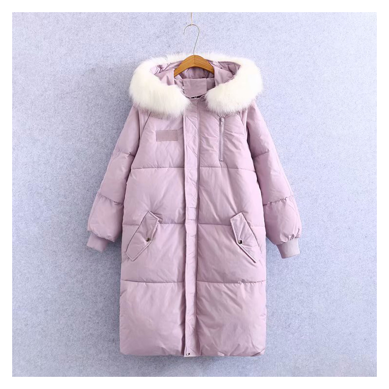 2020 womens winter new fur collar long down cotton jacket female mid-length super thick solid color student cotton jacket, Black
2020 womens winter new fur collar long down cotton jacket female mid-length super thick solid color student cotton jacket, Black
