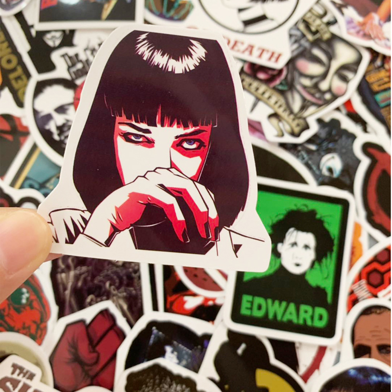 50pcs/Set Classic Cool Movies Characters Stickers Waterproof for Skateboard Suitcase Luggage Guitar Laptop Graffiti Stickers Motorcycle Toy