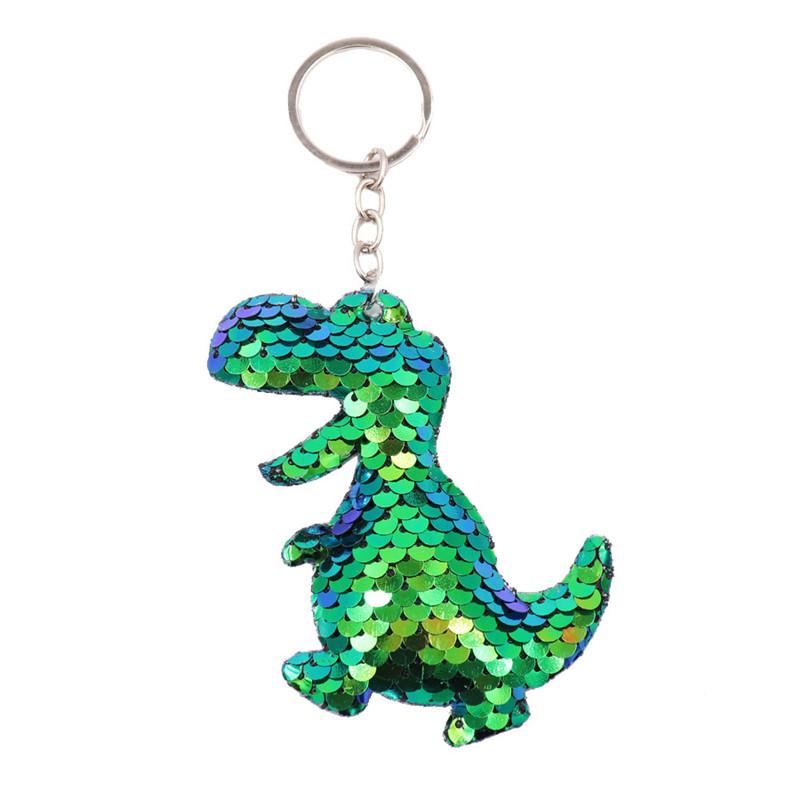 30pcs/Lot Animal Keychain Glitter Pompom Sequins Key Chain Gifts Women Car Bag Accessories Key Ring Wedding Souvenir for Guests