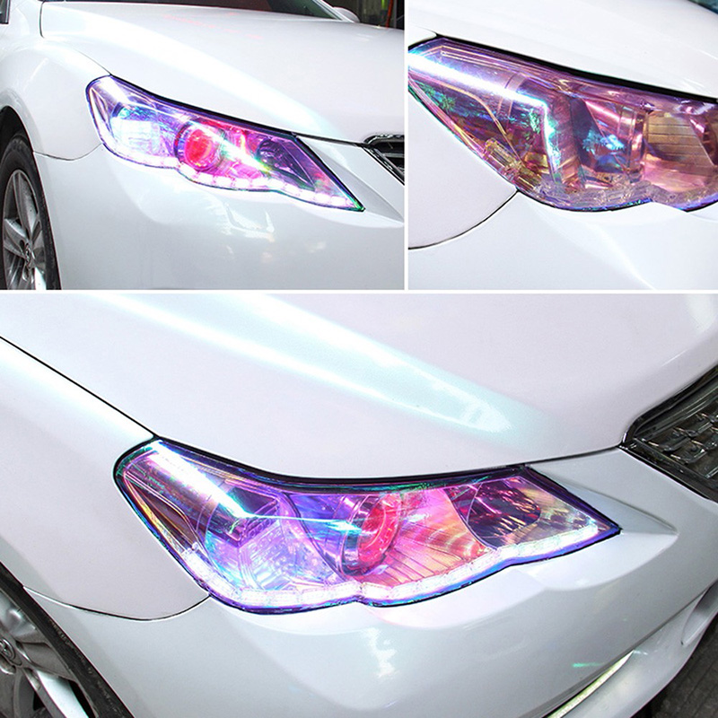Stylish Car Light Films - Durable 30x60cm Vehicle Lighting Enhancers for Headlights, Taillights & Fog Lights