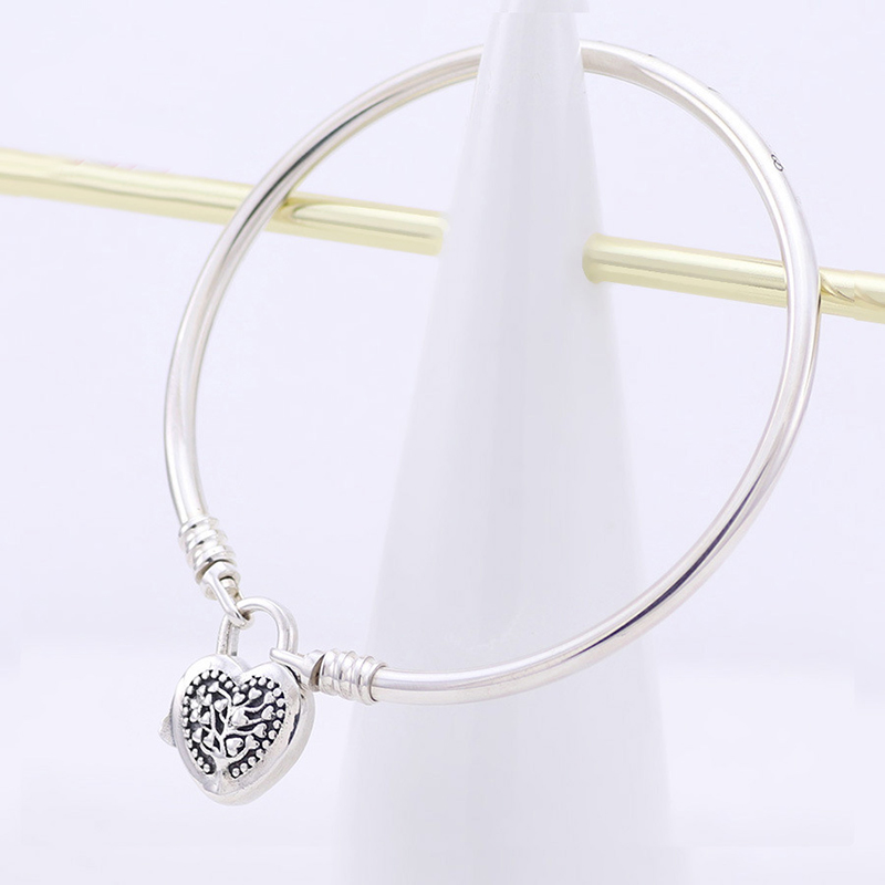 Other Bracelets Real 925 Sterling Silver Sincere Love Tree Padlock Plain Bracelet Fit Charm Women Jewelry
Other Bracelets Real 925 Sterling Silver Sincere Love Tree Padlock Plain Bracelet Fit Charm Women Jewelry
