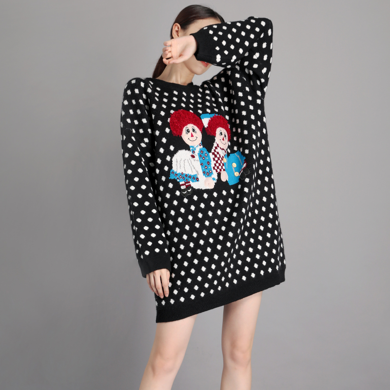 Spring Autumn Loose Korean Lazy Style New Sweater Female Pullover Round Neck Christmas Sweater Oversized Women, Black
Spring Autumn Loose Korean Lazy Style New Sweater Female Pullover Round Neck Christmas Sweater Oversized Women, Black