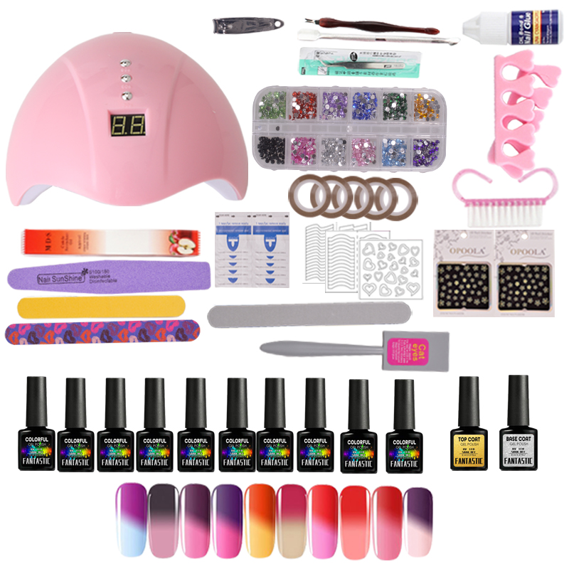36W Gel Nail Polish Set Tools For Manicure Set For Nail 10pc Gel Polish All Manicure Art Full With Lamp
36W Gel Nail Polish Set Tools For Manicure Set For Nail 10pc Gel Polish All Manicure Art Full With Lamp