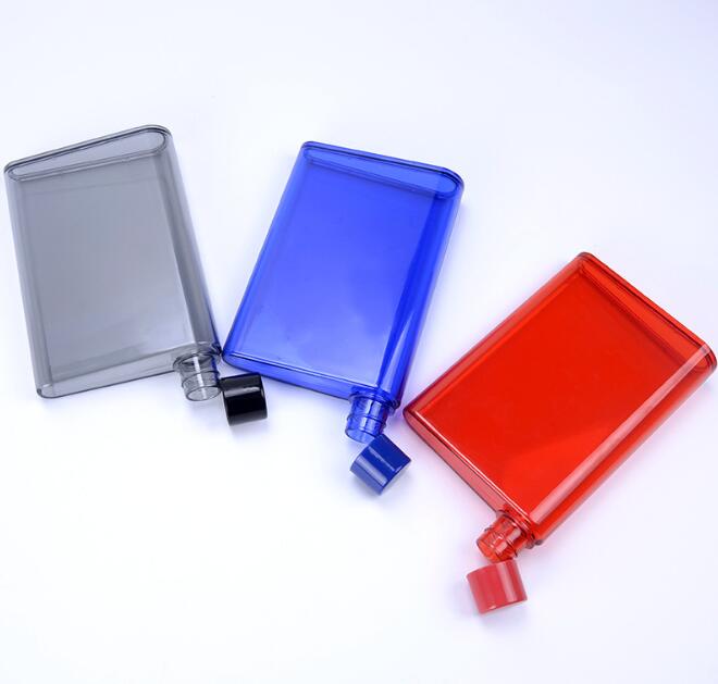 A6 Notebook Square Flat Water Bottle Creative Gift Portable Cover Student Movement Kettle Plastic Water Bottle