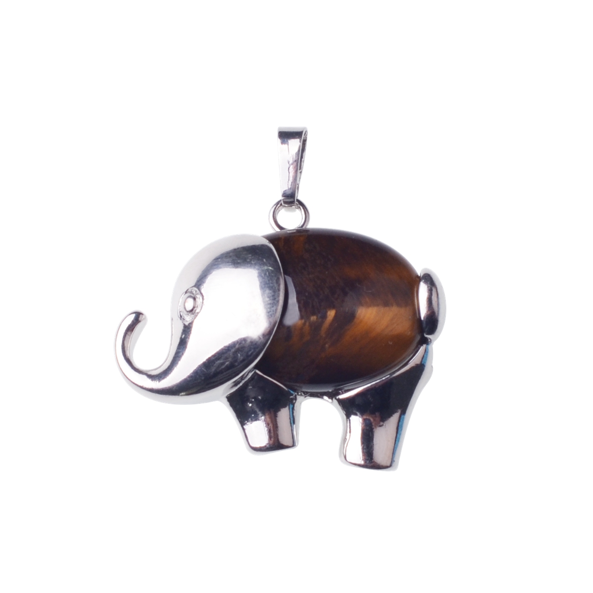 Alloy Elephant Gemstone Pendant Men and Women Old and New Year Easter Gifts Fashion Valentine's Day Gift Necklace