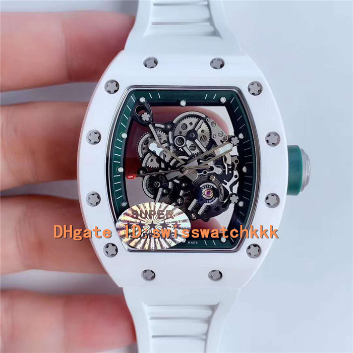 KV Luxury 055 White Ceramic Mens Watch Black Skeleton Dial M8215 Automatic Movement 21600vph Sapphire Crystal Top Wristwatch, Green
KV Luxury 055 White Ceramic Mens Watch Black Skeleton Dial M8215 Automatic Movement 21600vph Sapphire Crystal Top Wristwatch, Green