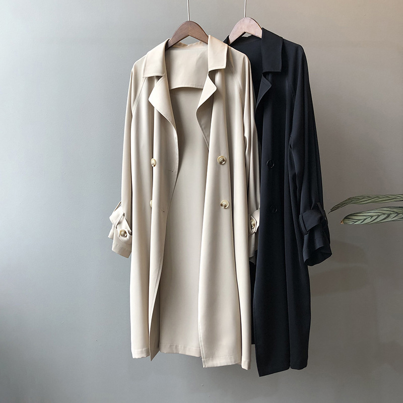 Women' Trench Coats Women Casual Double Breasted Simple Classic Long Coat Female Chic Windbreaker Fashion 2021 Fall /Autumn Overcoats, Black
Women' Trench Coats Women Casual Double Breasted Simple Classic Long Coat Female Chic Windbreaker Fashion 2021 Fall /Autumn Overcoats, Black