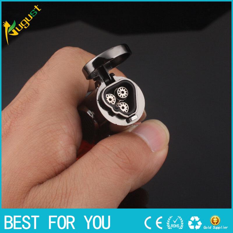 100% High Quality Guarantee Windproof Triple Jet Flame Torch Cigar Lighter Refillable Gas Cigarette Cigar Lighter Windproof with Keyc
100% High Quality Guarantee Windproof Triple Jet Flame Torch Cigar Lighter Refillable Gas Cigarette Cigar Lighter Windproof with Keyc