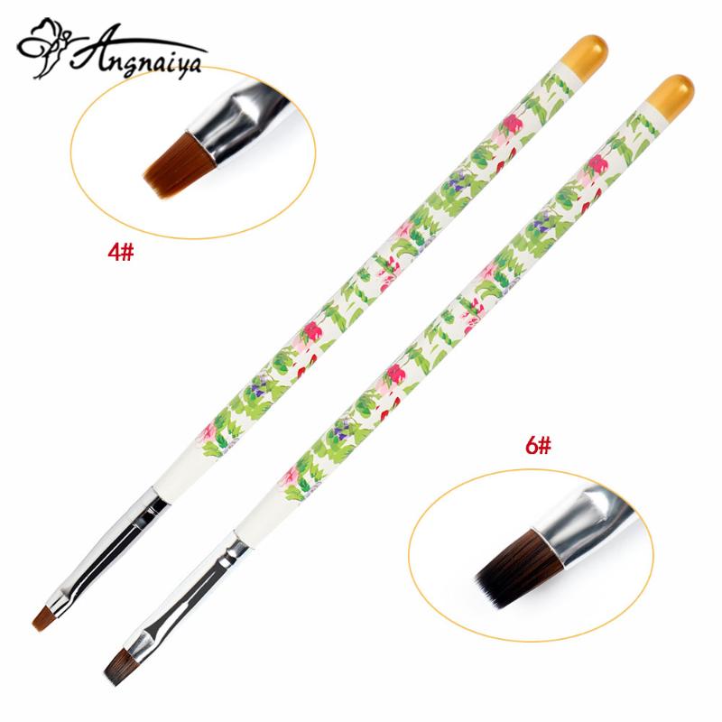 ANGNYA 1PCS 4#6# Nail Art Brush Builder UV Gel Drawing Painting Brush Pen Green Floral Handle for Manicure DIY Tools
ANGNYA 1PCS 4#6# Nail Art Brush Builder UV Gel Drawing Painting Brush Pen Green Floral Handle for Manicure DIY Tools
