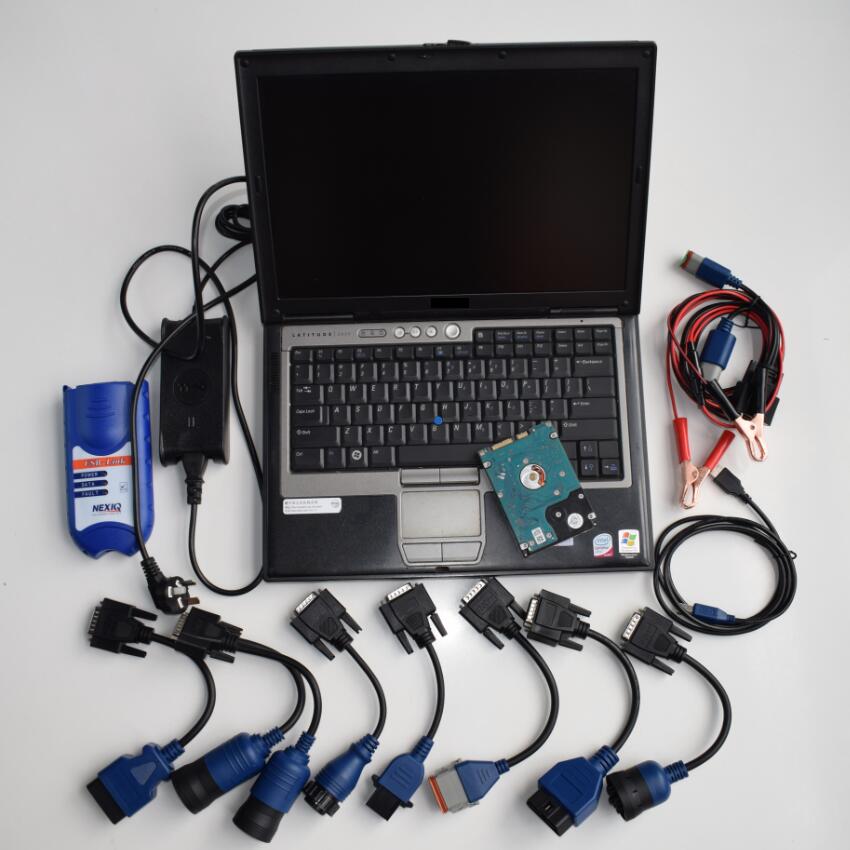 

diesel truck diagnostic scanner tool nexiq 125032 usb link with laptop d630 cables full set 2 years warranty