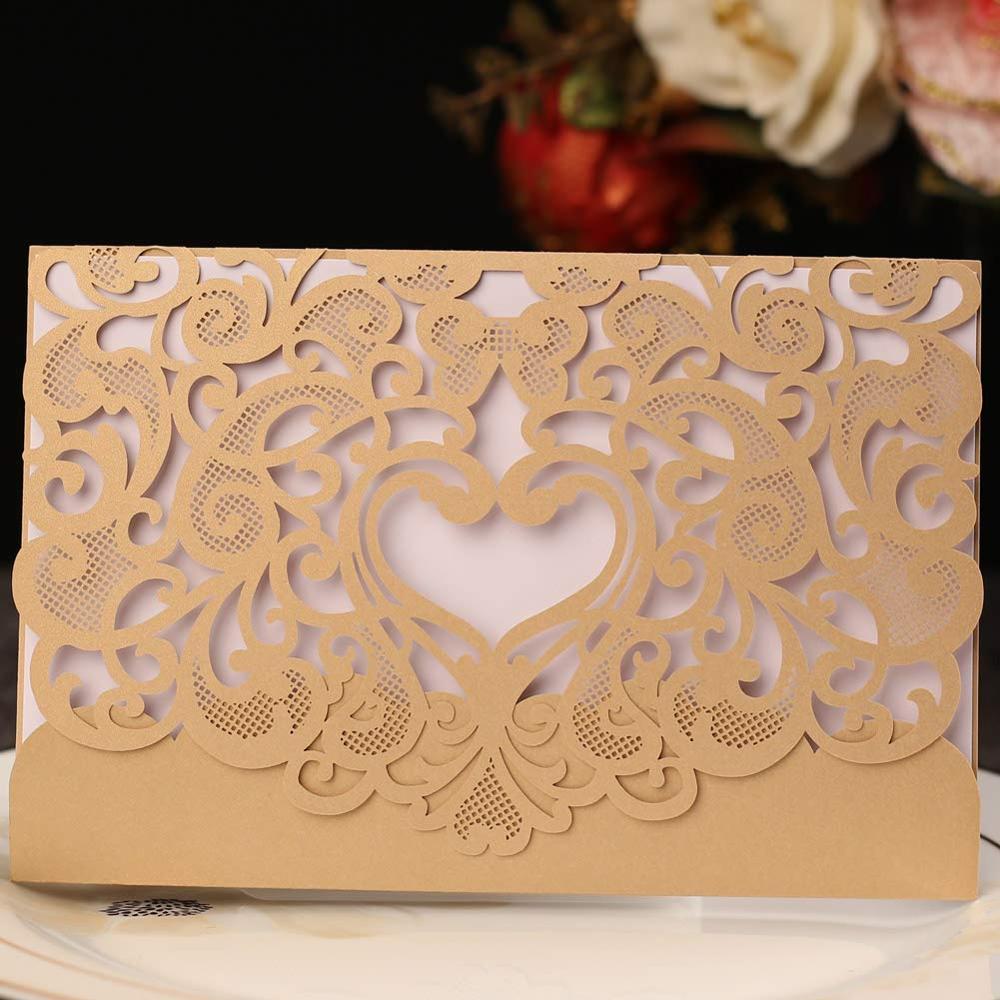 Laser Cut Wedding Invitations 100 pcs with Lace and Hollow Parttern,Paper Wedding Cards for Baby Bridal Shower Engagement
Laser Cut Wedding Invitations 100 pcs with Lace and Hollow Parttern,Paper Wedding Cards for Baby Bridal Shower Engagement