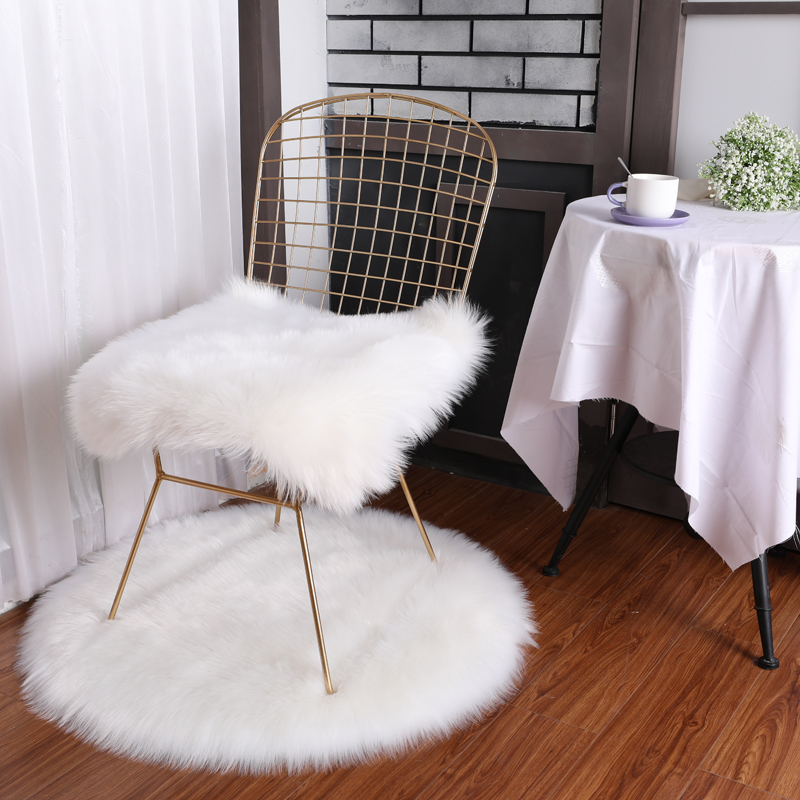 Cilected Pure White Round/Square Carpets For Living Room Grey/Pink Soft Plush Faux Fur Square Chair Cover Seat Pad Bedroom 
Cilected Pure White Round/Square Carpets For Living Room Grey/Pink Soft Plush Faux Fur Square Chair Cover Seat Pad Bedroom